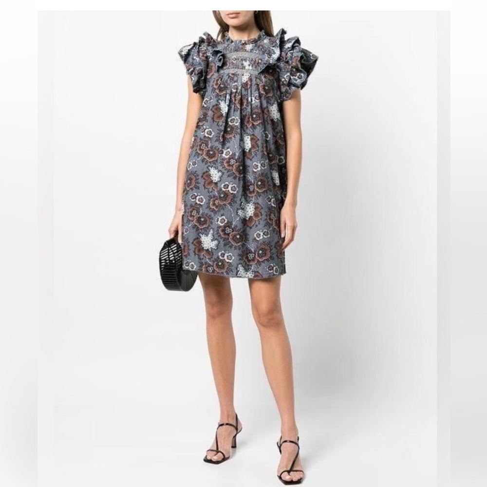 Sea Lucinda Dress in Blue Size Small